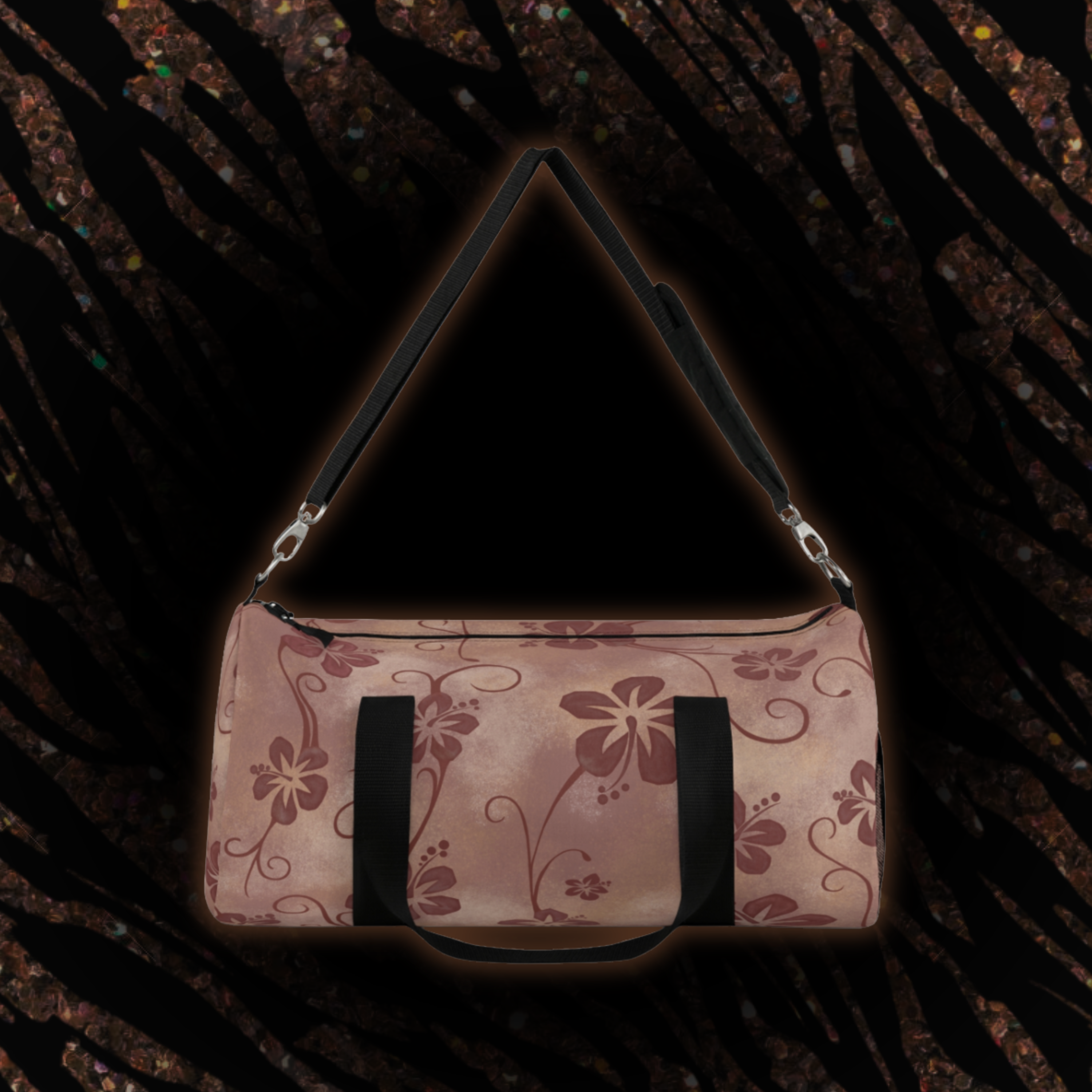 Floreva Hibiscus Duffel Bag – Mocha